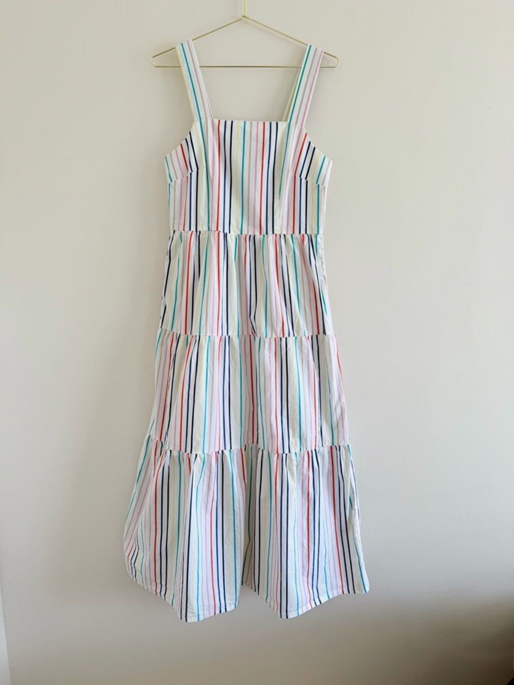 J-Crew Factory Rainbow Stripe Maxi Dress